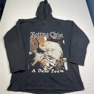 Rotting Christ Cradle of Filth Vintage Long Sleeve Hoodie Shirt Black Men’s Sz L